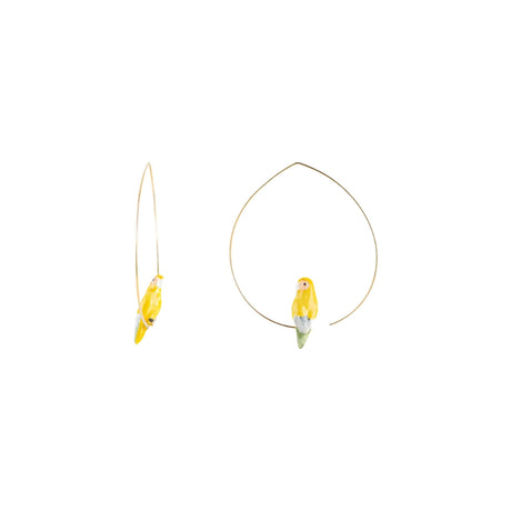 Buy Nach Bijoux Yellow Parrot Hoop Earrings Online for Women | Free 3-Hour Delivery in Dubai | Boom & Mellow UAE