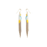 Buy Nach Bijoux Blue Budgerigar Birds with Fringes Earrings Online for Women | Free 3-Hour Delivery in Dubai | Boom & Mellow UAE