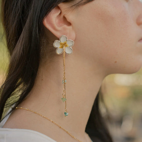 Buy Nach Bijoux Harvest Time Peartree Flower Earring Online for Women | Free 3-Hour Delivery in Dubai | Boom & Mellow UAE