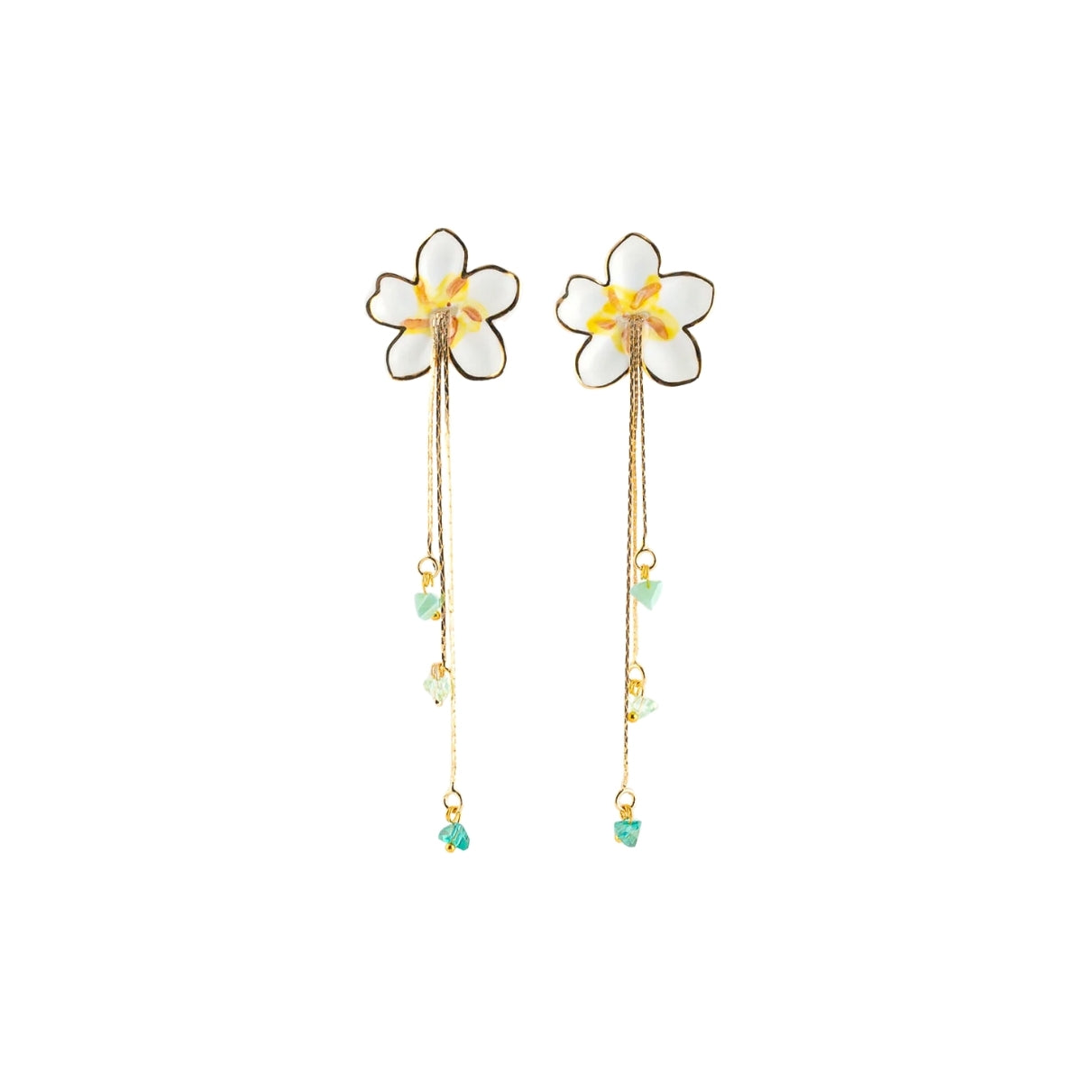 Buy Nach Bijoux Harvest Time Peartree Flower Earring Online for Women | Free 3-Hour Delivery in Dubai | Boom & Mellow UAE