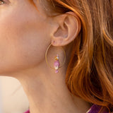 Buy Nach Bijoux Pink Cockatoo Hoop Earrings Online for Women | Free 3-Hour Delivery in Dubai | Boom & Mellow UAE