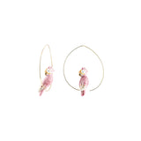 Buy Nach Bijoux Pink Cockatoo Hoop Earrings Online for Women | Free 3-Hour Delivery in Dubai | Boom & Mellow UAE