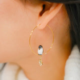 Buy Nach Bijoux Emperor Penguin Small Hoop Earrings Online for Women | Free 3-Hour Delivery in Dubai | Boom & Mellow UAE