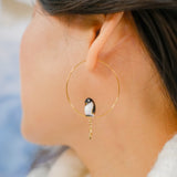 Buy Nach Bijoux Emperor Penguin Small Hoop Earrings Online for Women | Free 3-Hour Delivery in Dubai | Boom & Mellow UAE