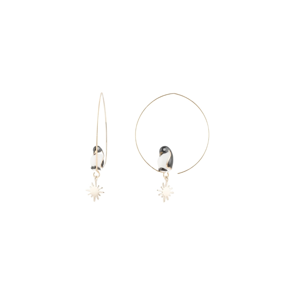 Buy Nach Bijoux Emperor Penguin Small Hoop Earrings Online for Women | Free 3-Hour Delivery in Dubai | Boom & Mellow UAE