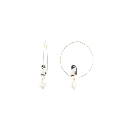 Buy Nach Bijoux Emperor Penguin Small Hoop Earrings Online for Women | Free 3-Hour Delivery in Dubai | Boom & Mellow UAE