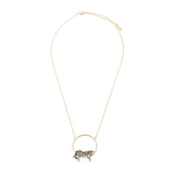 Buy Nach Bijoux Lying Leopard Mini Round Necklace Online for Women | Free 3-Hour Delivery in Dubai | Boom & Mellow UAE