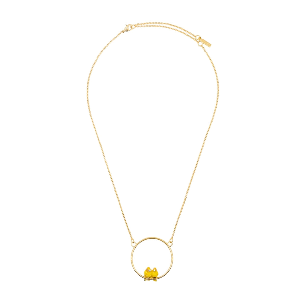 Buy Nach Bijoux Yellow Parrots Couple Mini Round Necklace Online for Women | Free 3-Hour Delivery in Dubai | Boom & Mellow UAE