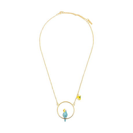 Buy Nach Bijoux Blue Budgerigar Bird Mini Round Necklace Online for Women | Free 3-Hour Delivery in Dubai | Boom & Mellow UAE