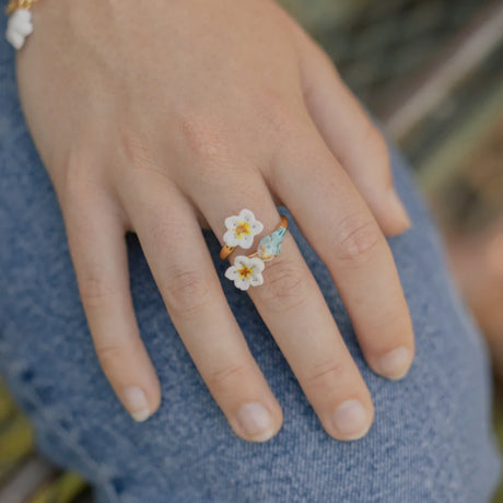 Buy Nach Bijoux Harvest Time Bird and Flowers Ring Online for Women | Free 3-Hour Delivery in Dubai | Boom & Mellow UAE