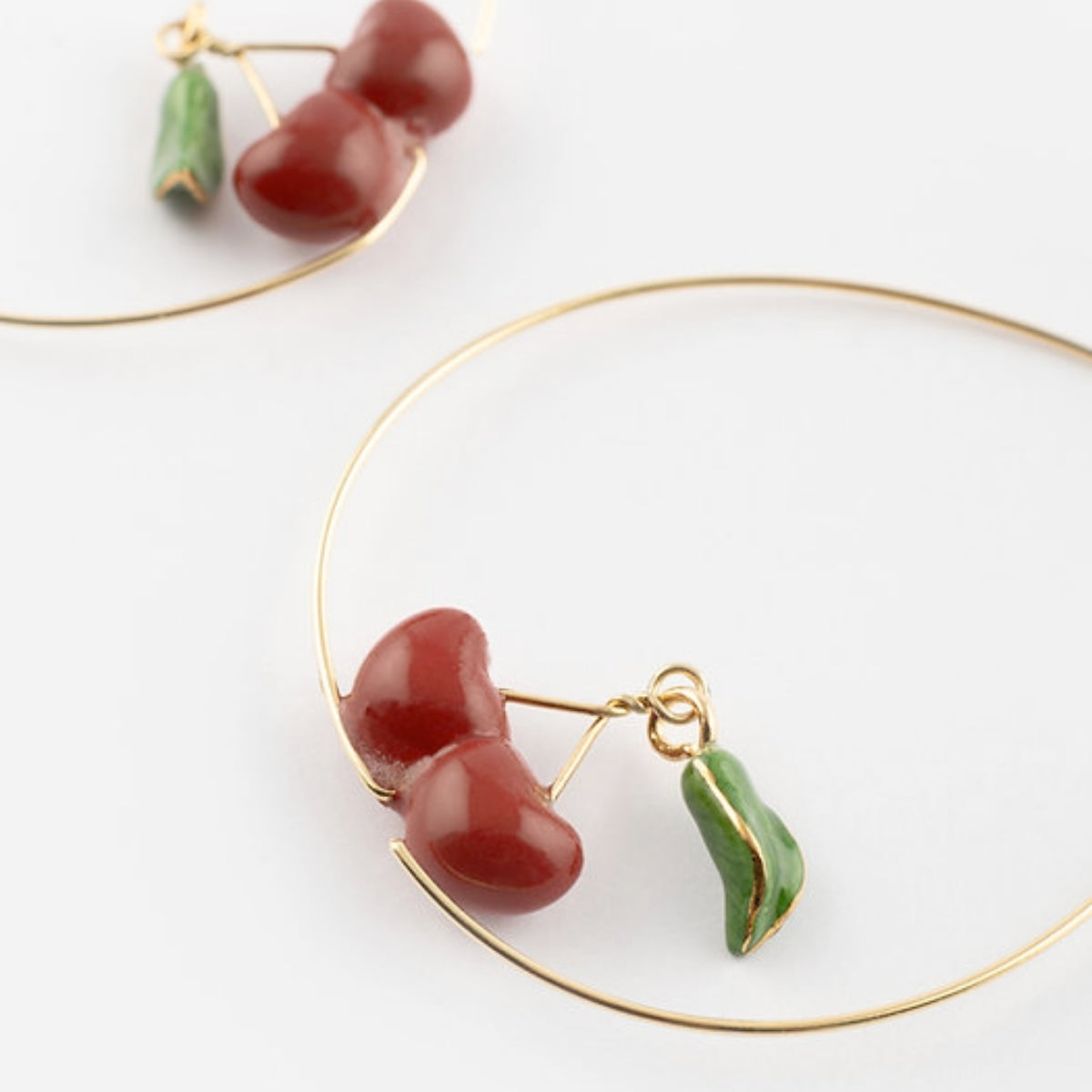 Buy Nach Bijoux Cherries Big Hoop Earrings Online for Women | Free 3-Hour Delivery in Dubai | Boom & Mellow UAE