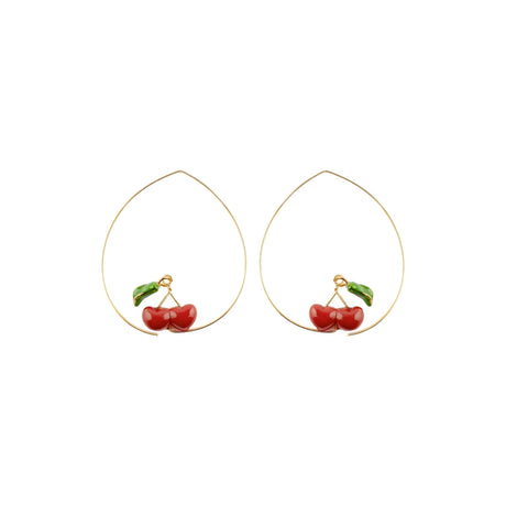 Buy Nach Bijoux Cherries Big Hoop Earrings Online for Women | Free 3-Hour Delivery in Dubai | Boom & Mellow UAE