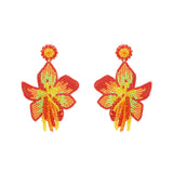 Buy America & Beyond Coral Lily Earrings Online for Women | Free 3-Hour Delivery in Dubai | Boom & Mellow UAE