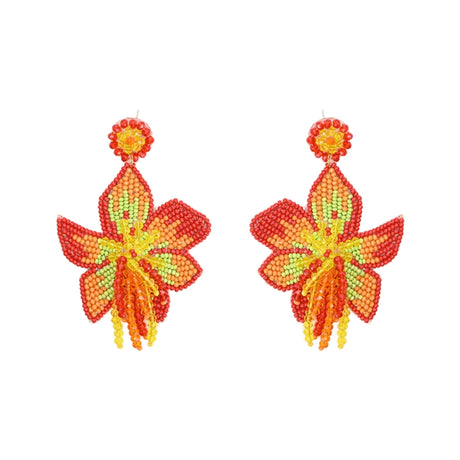 Buy America & Beyond Coral Lily Earrings Online for Women | Free 3-Hour Delivery in Dubai | Boom & Mellow UAE