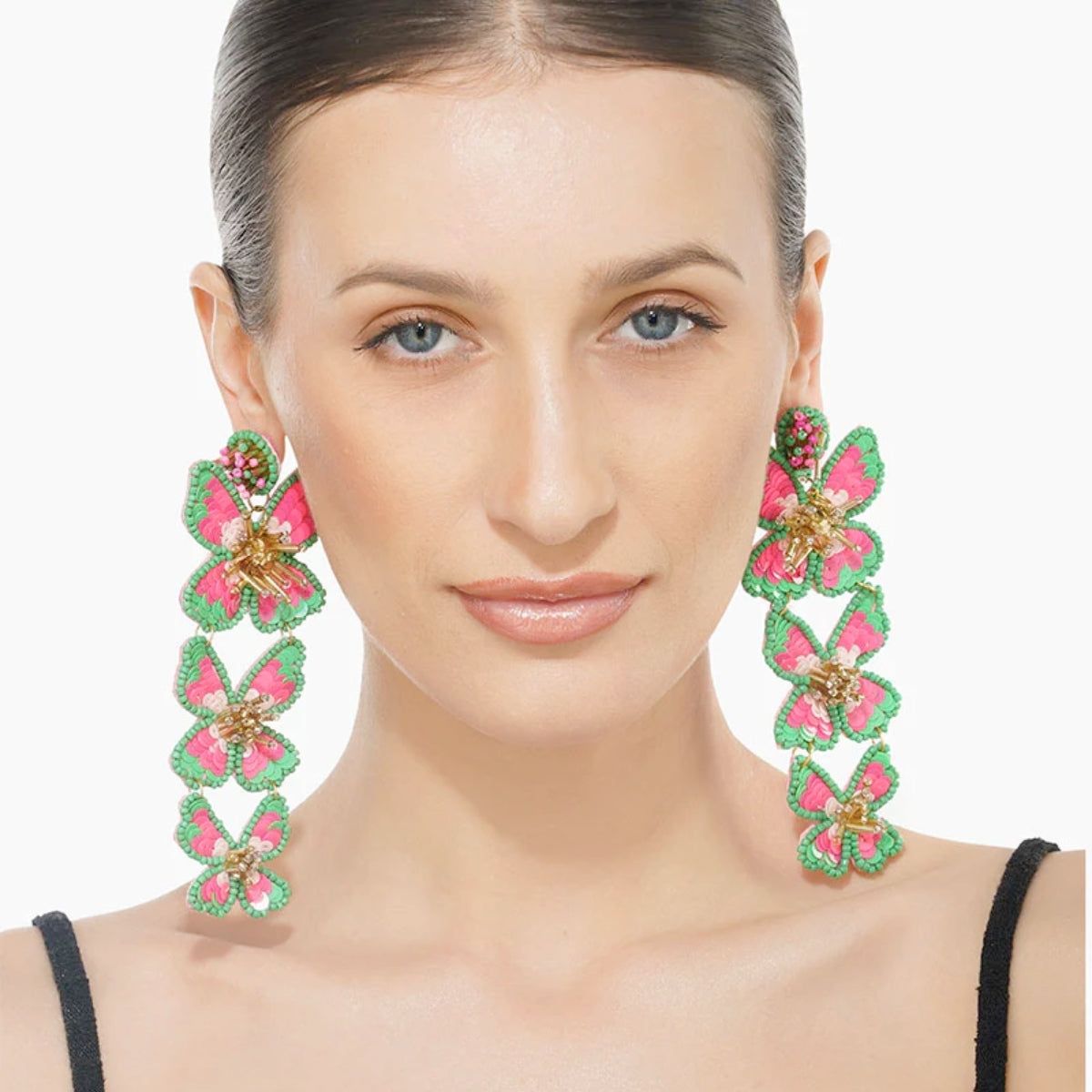 Buy America & Beyond Pretty Pink Floral Earrings Online for Women | Free 3-Hour Delivery in Dubai | Boom & Mellow UAE