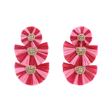 Buy America & Beyond Pink Raffia Earrings Online for Women | Free 3-Hour Delivery in Dubai | Boom & Mellow UAE