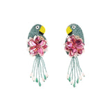 Buy America & Beyond Retro Parrot Beaded Earrings Online for Women | Free 3-Hour Delivery in Dubai | Boom & Mellow UAE