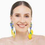 Buy America & Beyond Positano Lemon Beaded Long Earrings Online for Women | Free 3-Hour Delivery in Dubai | Boom & Mellow UAE