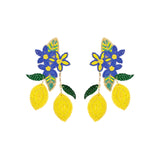 Buy America & Beyond Positano Lemon Beaded Long Earrings Online for Women | Free 3-Hour Delivery in Dubai | Boom & Mellow UAE