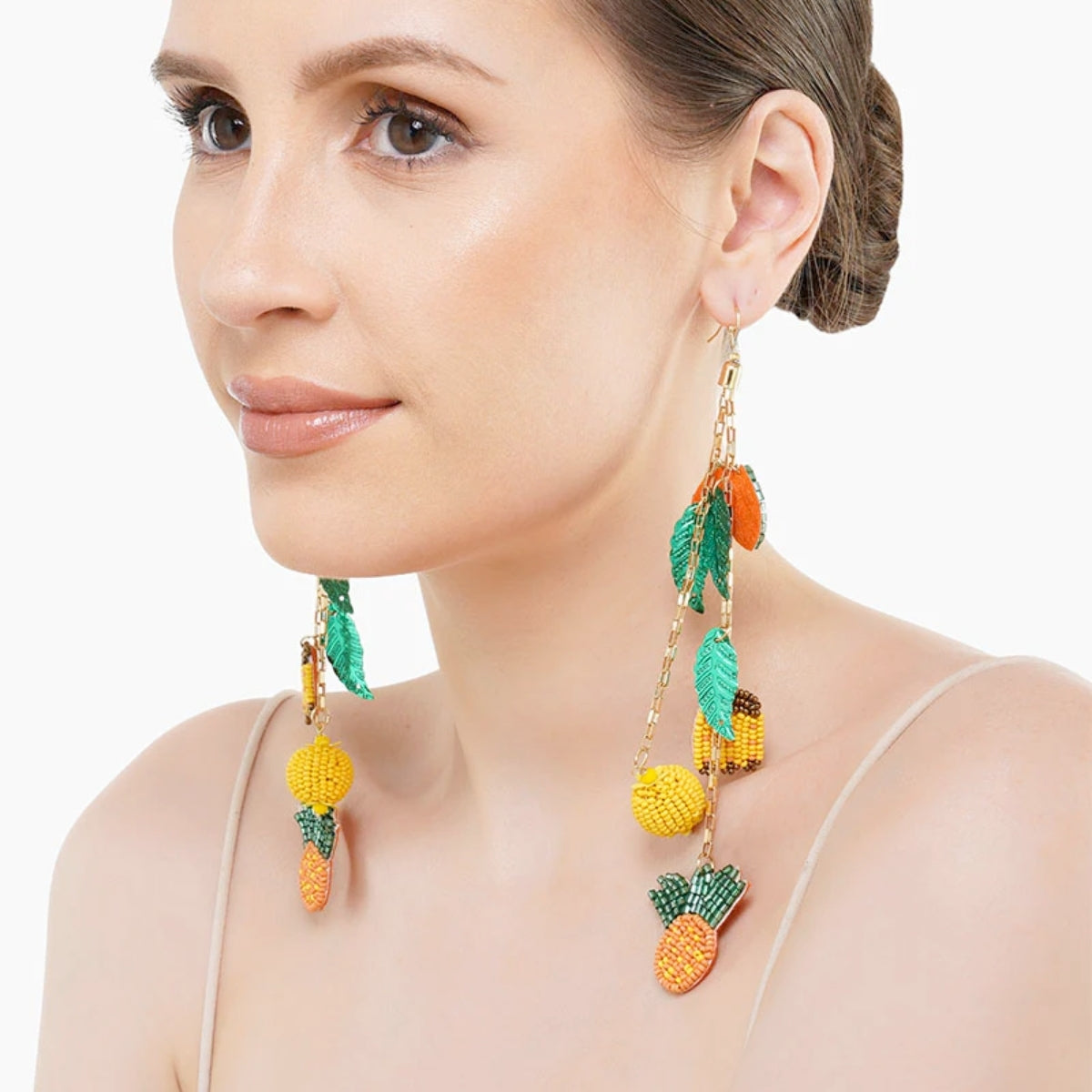 Buy America & Beyond Fruits Hanging Beaded Earrings Online for Women | Free 3-Hour Delivery in Dubai | Boom & Mellow UAE