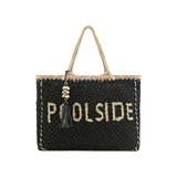 Buy America & Beyond Black Poolside Jute Macrame Tote Bag Online for Women | Free 3-Hour Delivery in Dubai | Boom & Mellow UAE