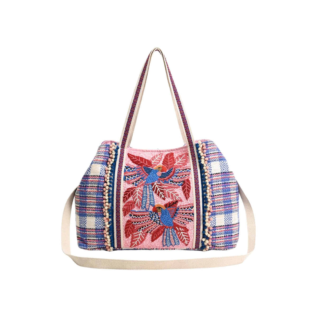 Buy America & Beyond Parrot Palette Foliage Tote Bag Online for Women | Free 3-Hour Delivery in Dubai | Boom & Mellow UAE