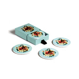 Buy Gangzai Design Tiger Flower Set of 4 Ceramic Coasters Online for Women | Free 3-Hour Delivery in Dubai | Boom & Mellow UAE