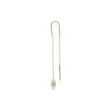 Buy Ishq Tiny Dangling Eye Chain Earring with Turquoise Stone Online for Women | Free 3-Hour Delivery in Dubai | Boom & Mellow UAE