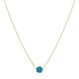 Buy Ishq 18k Gold Initial K with Blue Flower Necklace Online for Women | Free 3-Hour Delivery in Dubai | Boom & Mellow UAE