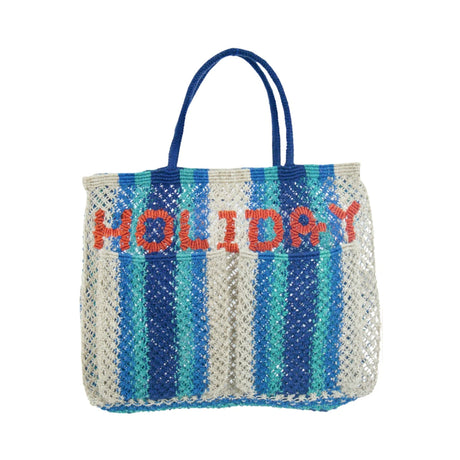 Buy The Jacksons Large Monty Holiday Stripe Jute Beach Bag Online for Women | Free 3-Hour Delivery in Dubai | Boom & Mellow UAE