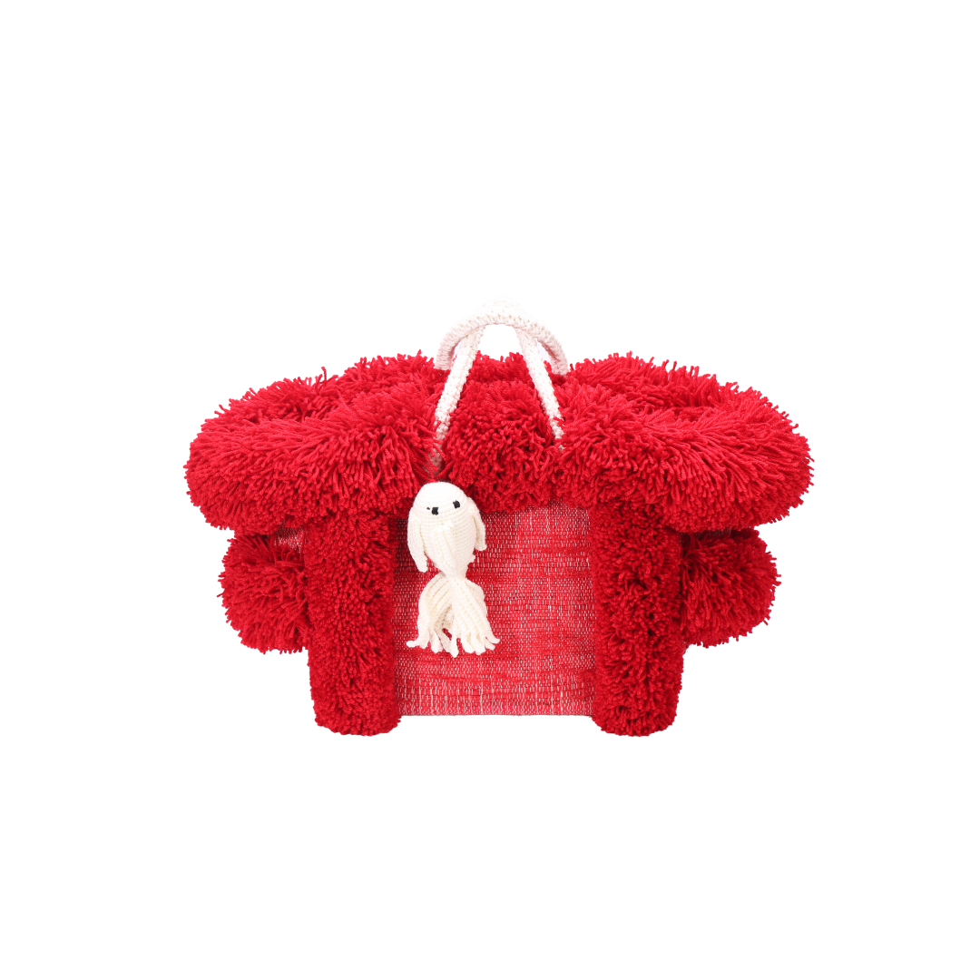 Basma Collection Red Woven Fringed Bag Online for Women | Free 3-Hour Delivery in Dubai | Boom & Mellow UAE