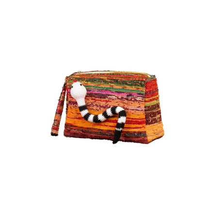 Basma Collection Sand Snake Multicolor Woven Pouch Online for Women | Free 3-Hour Delivery in Dubai | Boom & Mellow UAE