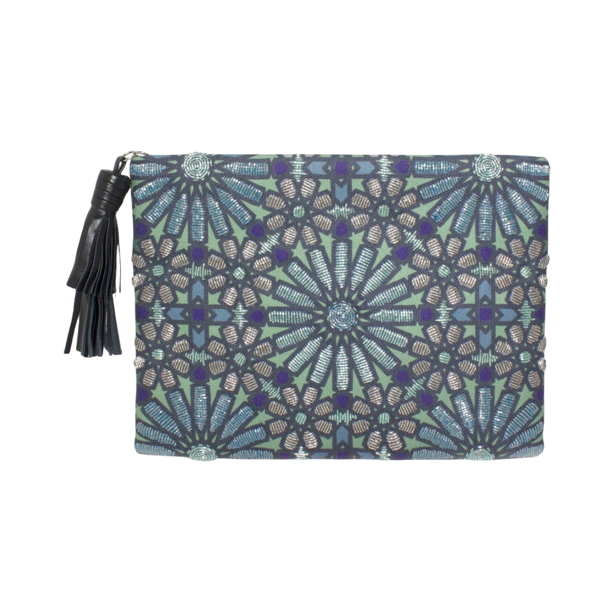 Buy Sarah's Bag Eddie Moroccan Aqua Pouch for Women | Free 3-Hour Delivery in Dubai | Boom & Mellow UAE