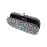 Buy Sarah's Bag Morrocan Aqua Box Clutch for Women | Free 3-Hour Delivery in Dubai | Boom & Mellow UAE