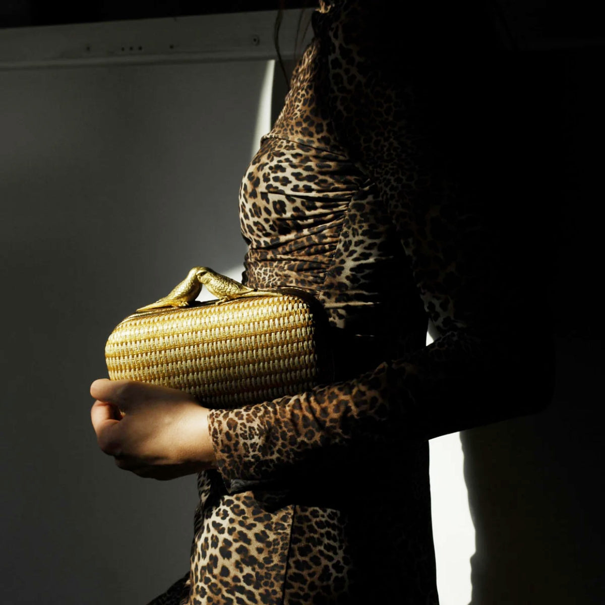 Buy Sarah's Bag Birds Gold Straw Clutch for Women | Free 3-Hour Delivery in Dubai | Boom & Mellow UAE