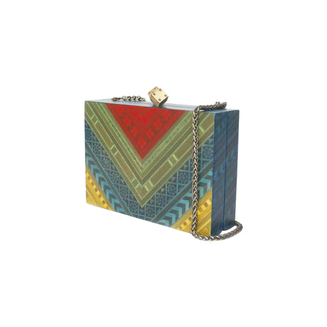 Buy Sarah's Bag Afro Color Marquetry Clutch for Women | Free 3-Hour Delivery in Dubai | Boom & Mellow UAE