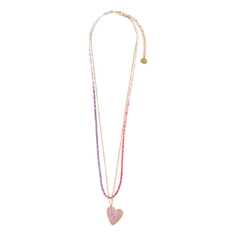 Buy Mishky Heart Charm Beaded Necklace Online for Women | Free 3-Hour Delivery in Dubai | Boom & Mellow UAE