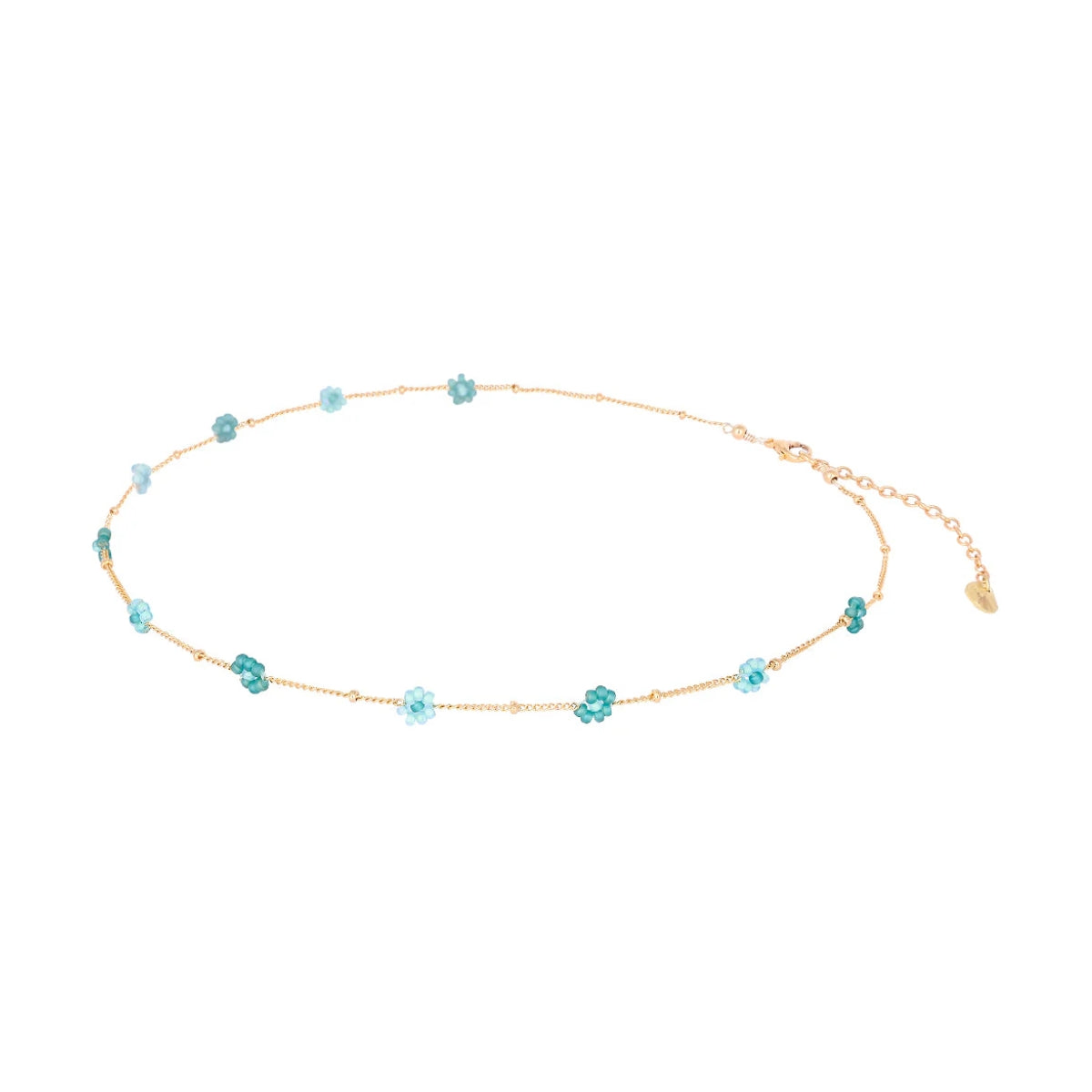 Buy Mishky Turquoise Flower Chain Necklace Online for Women | Free 3-Hour Delivery in Dubai | Boom & Mellow UAE