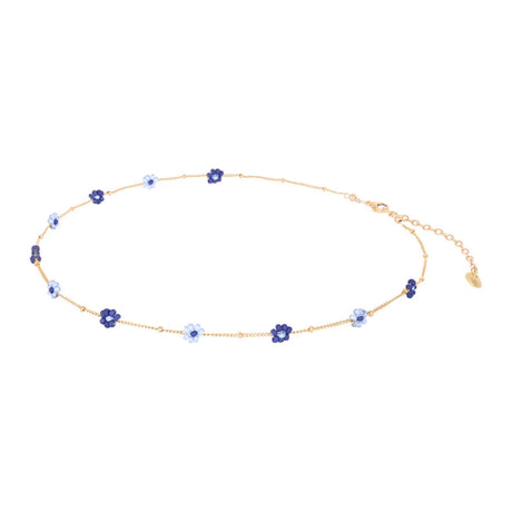 Buy Mishky Dark Blue Flower Chain Necklace Online for Women | Free 3-Hour Delivery in Dubai | Boom & Mellow UAE