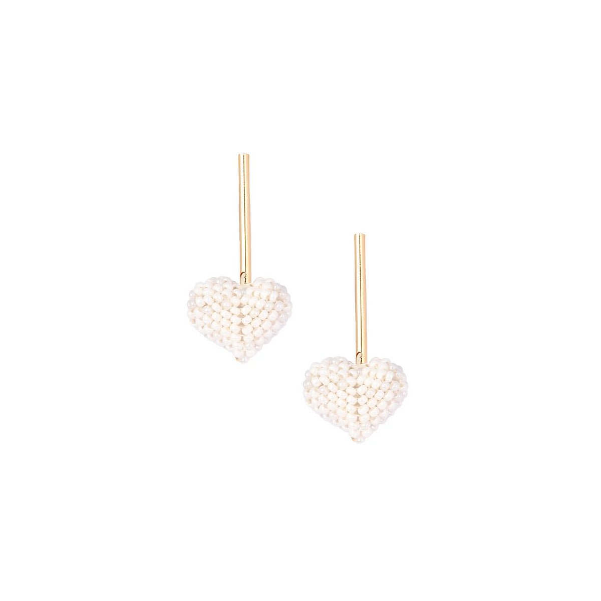 Buy Mishky White Puffy Heart Earrings Online for Women | Free 3-Hour Delivery in Dubai | Boom & Mellow UAE