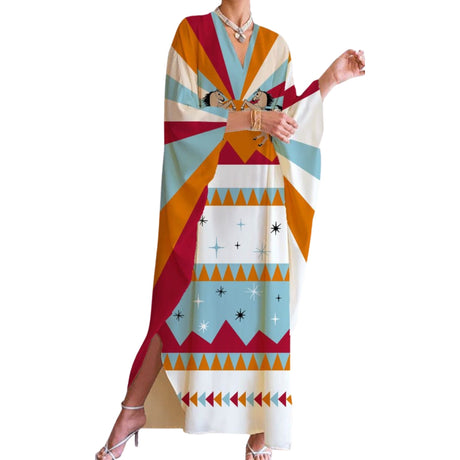 Buy Tala Tayara Concept Turquoise Wastern Horse Kaftan Online for Women | Free 3-Hour Delivery in Dubai | Boom & Mellow UAE