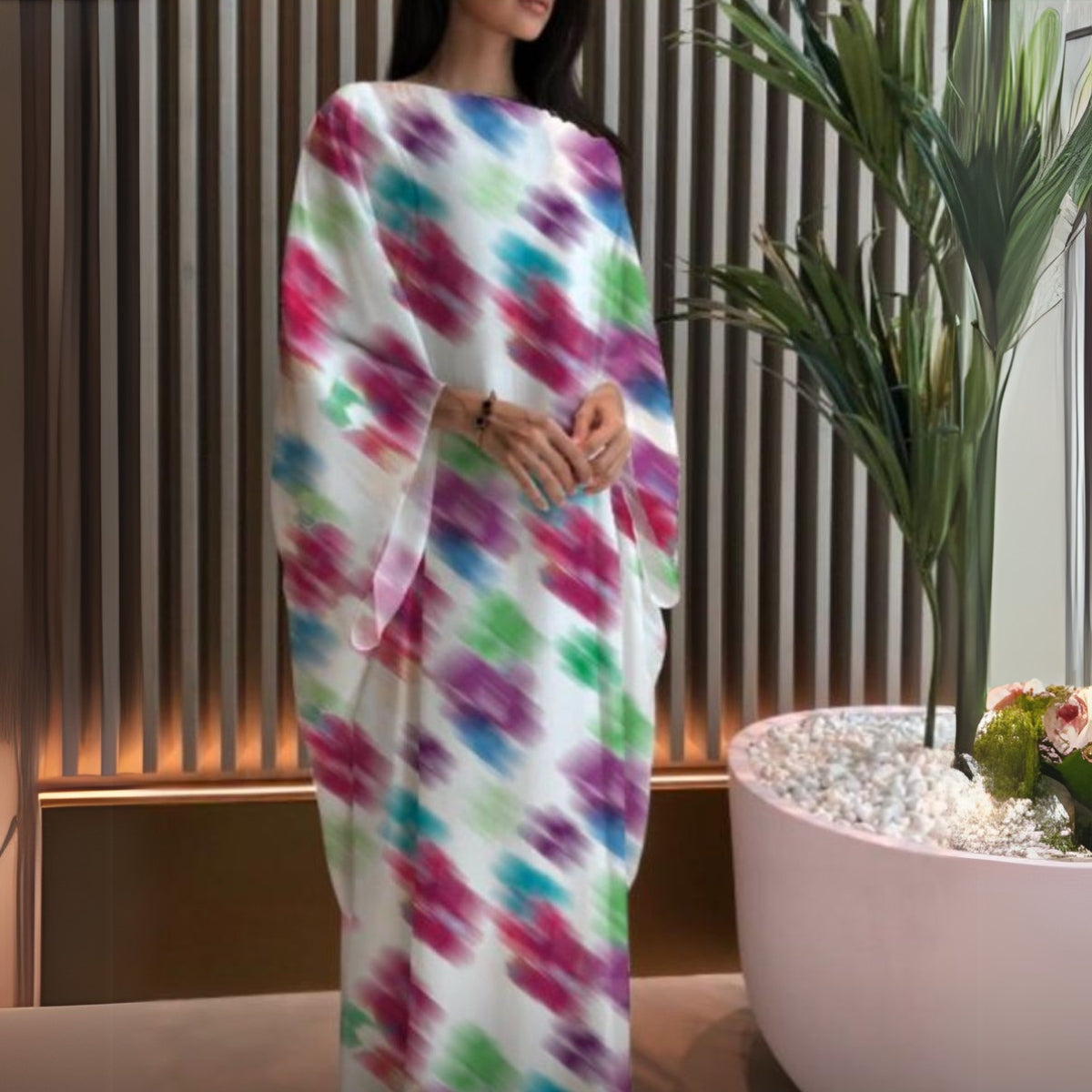 Buy Tala Tayara Concept Multi Color Flou Kaftan Online for Women | Free 3-Hour Delivery in Dubai | Boom & Mellow UAE