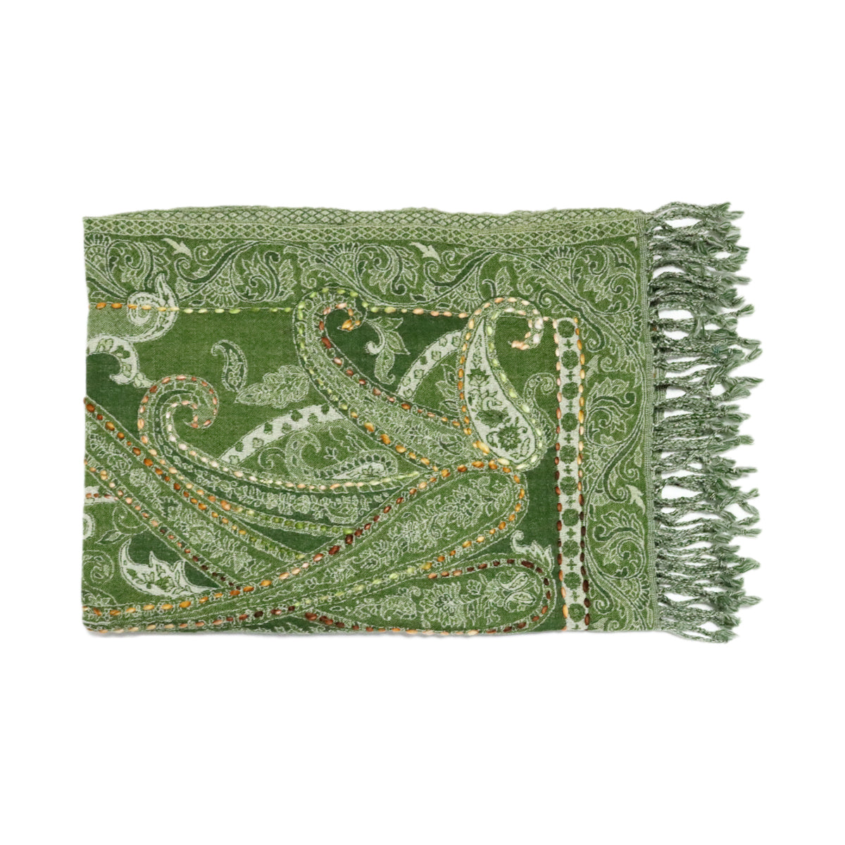 Buy You & Eye Green Paisley Weave Shawl Online for Women | Free 3-Hour Delivery in Dubai | Boom & Mellow UAE