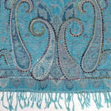 Buy You & Eye Light Blue Classic Pattern Weave Shawl Online for Women | Free 3-Hour Delivery in Dubai | Boom & Mellow UAE