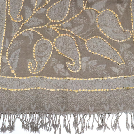 Buy You & Eye Dark Brown Paisley Weave Shawl Online for Women | Free 3-Hour Delivery in Dubai | Boom & Mellow UAE