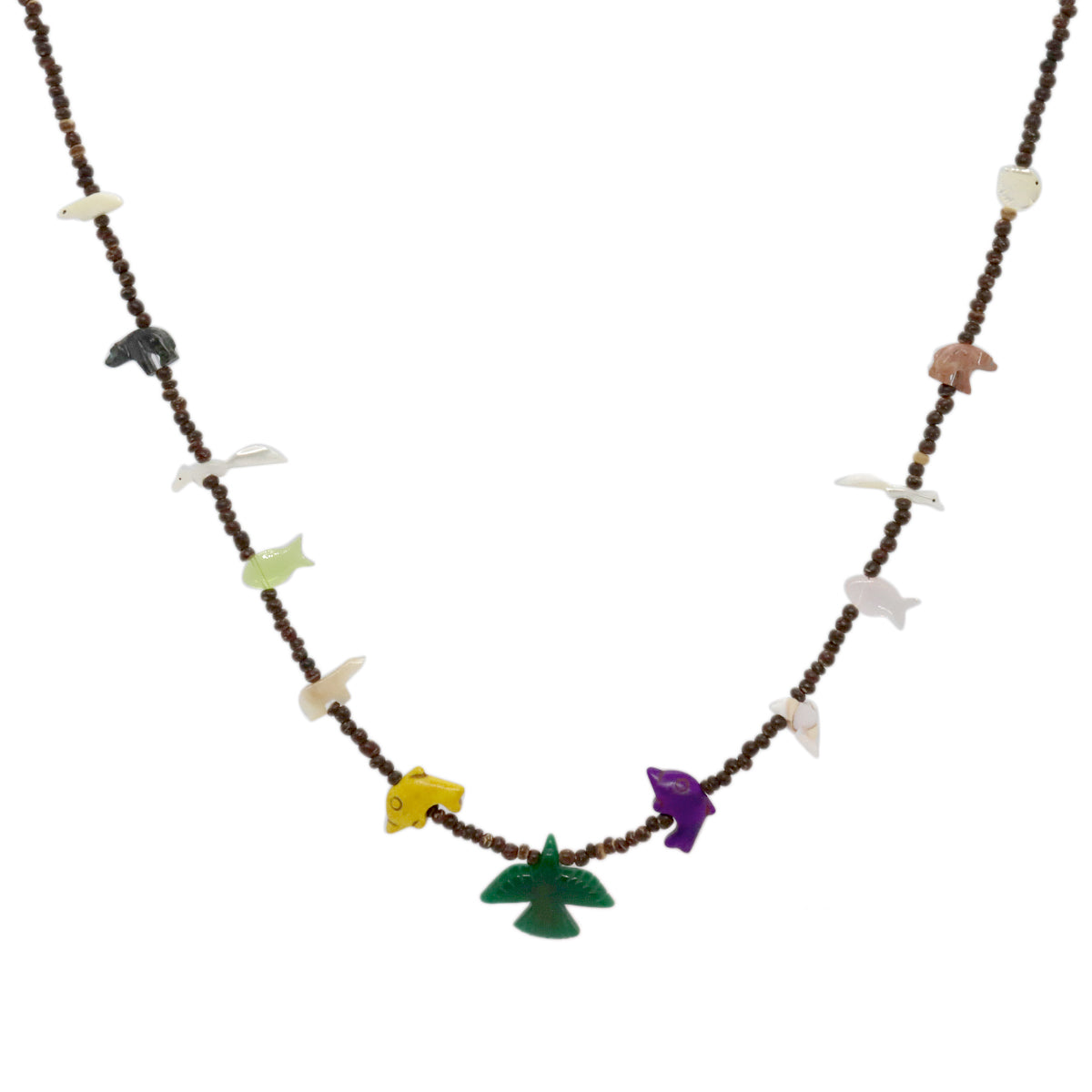 Buy You & Eye Green Eagle Brown Beaded Necklace Online for Women | Free 3-Hour Delivery in Dubai | Boom & Mellow UAE