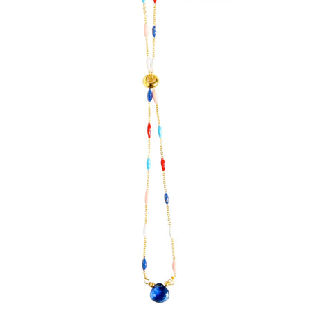 Buy Catherine Page Jewelry Blue Multi Pebble Layering Necklace Online for Women | Free 3-Hour Delivery in Dubai | Boom & Mellow UAE