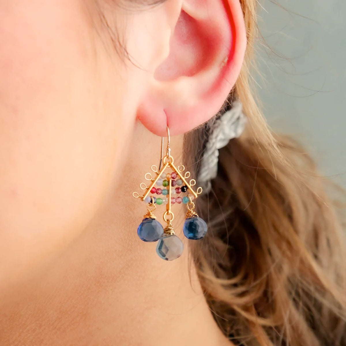 Buy Catherine Page Jewelry Blue Skipper Watusi Earrings Online for Women | Free 3-Hour Delivery in Dubai | Boom & Mellow UAE