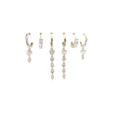 Buy Gemelli Multi Huggie Set Earrings Online for Women | Free 3-Hour Delivery in Dubai | Boom & Mellow UAE