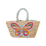 Buy Alex.Max Woven Straw Beach Bag with Embroidered Butterfly Jeans Online for Women | Free 3-Hour Delivery in Dubai | Boom & Mellow UAE